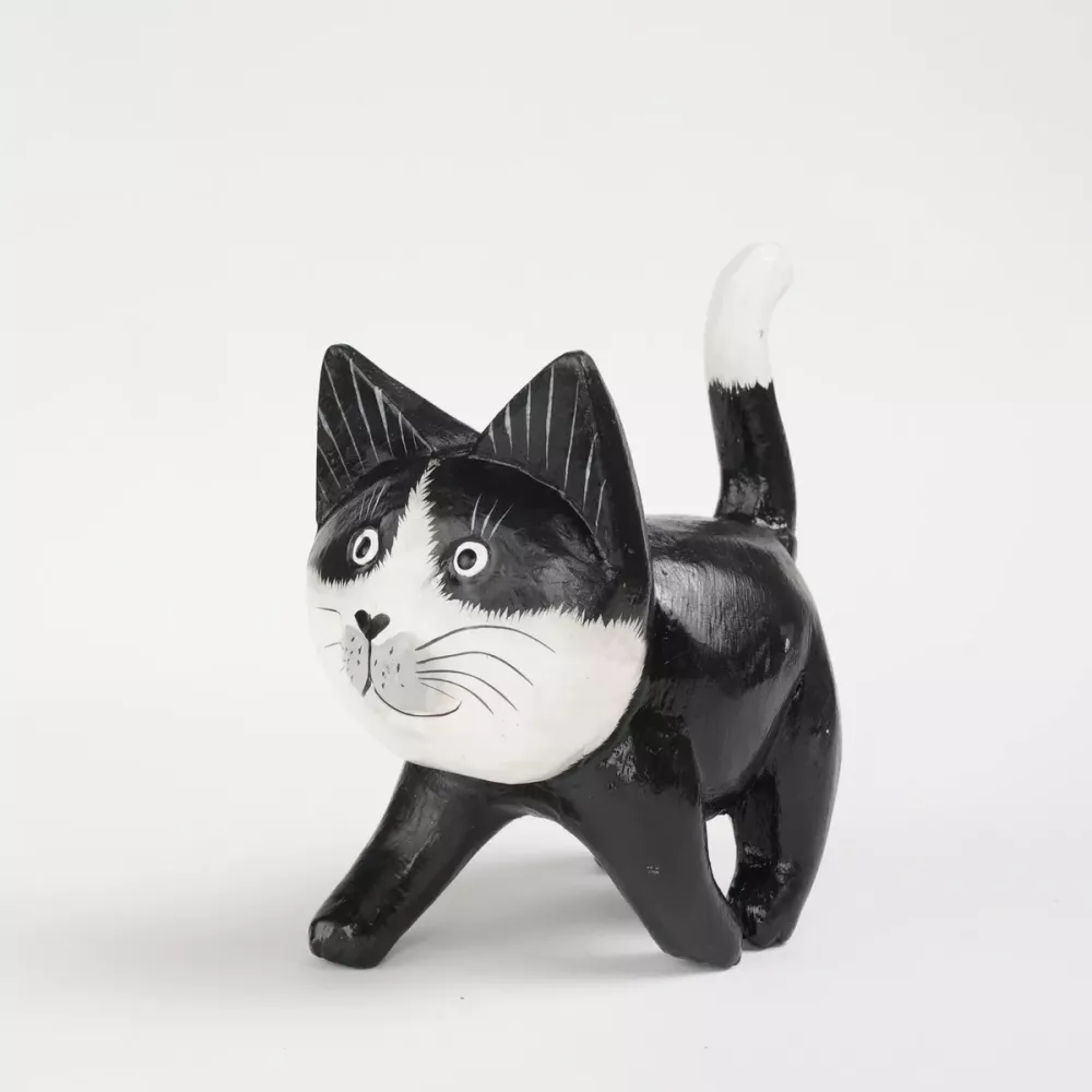 Kattfigur i Trä