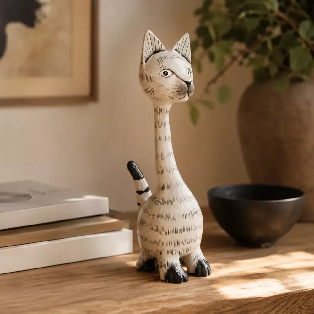 Kattefigur i Tre Grå