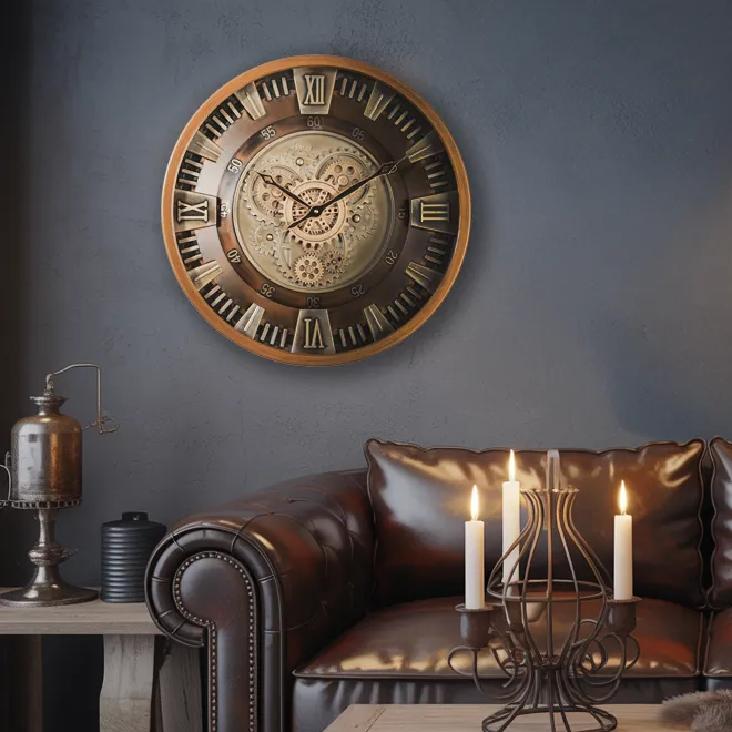 Klokke Vegg Motion Gear Clock