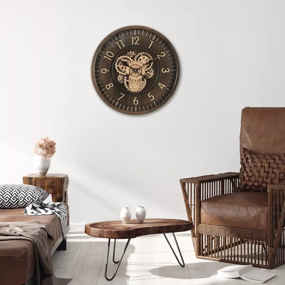Klokke Vegg Motion Gear Clock
