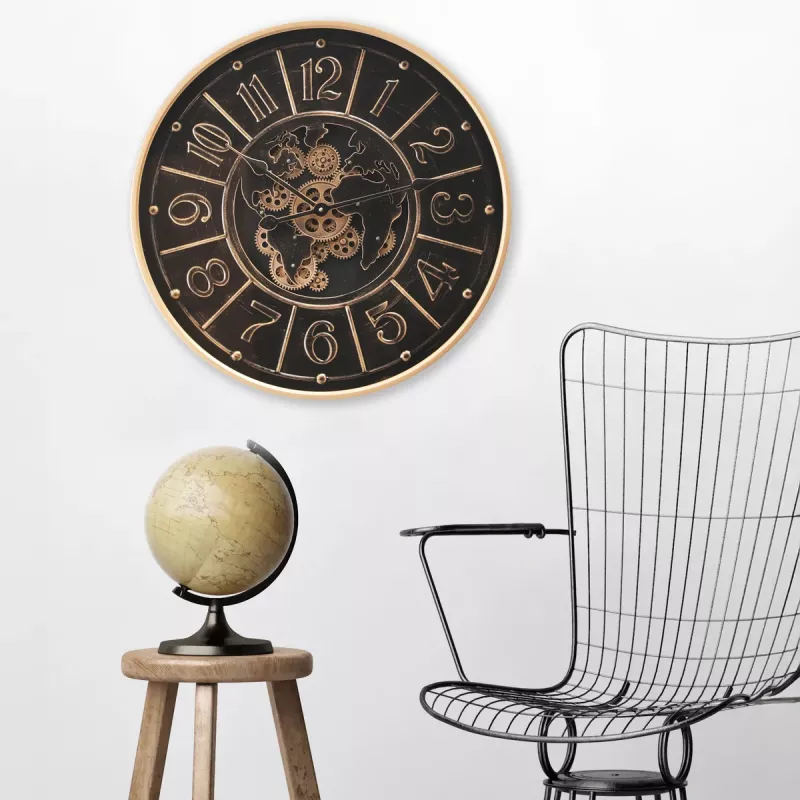 Klokke Vegg Motion Gear Clock