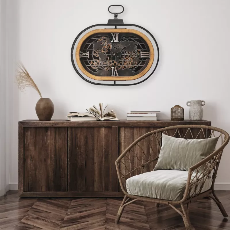 Klokke Vegg Motion Gear Clock