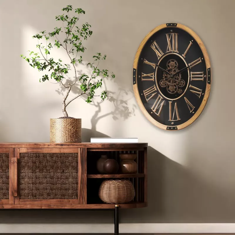 Klokke Vegg Motion Gear Clock