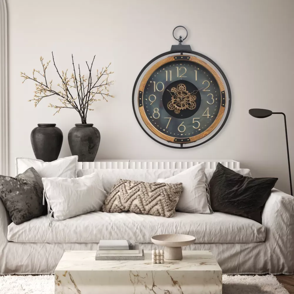 Klokke Vegg Motion Gear Clock