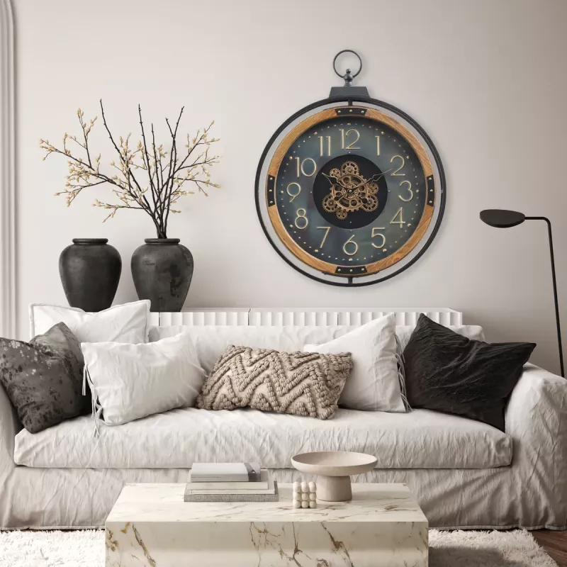Klokke Vegg Motion Gear Clock