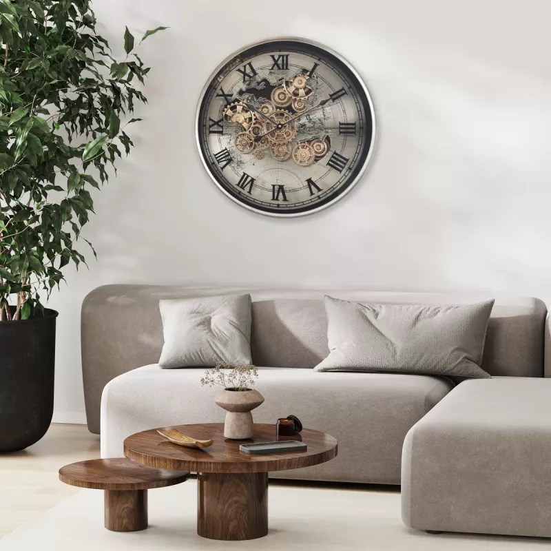 Klokke Vegg Motion Gear Clock