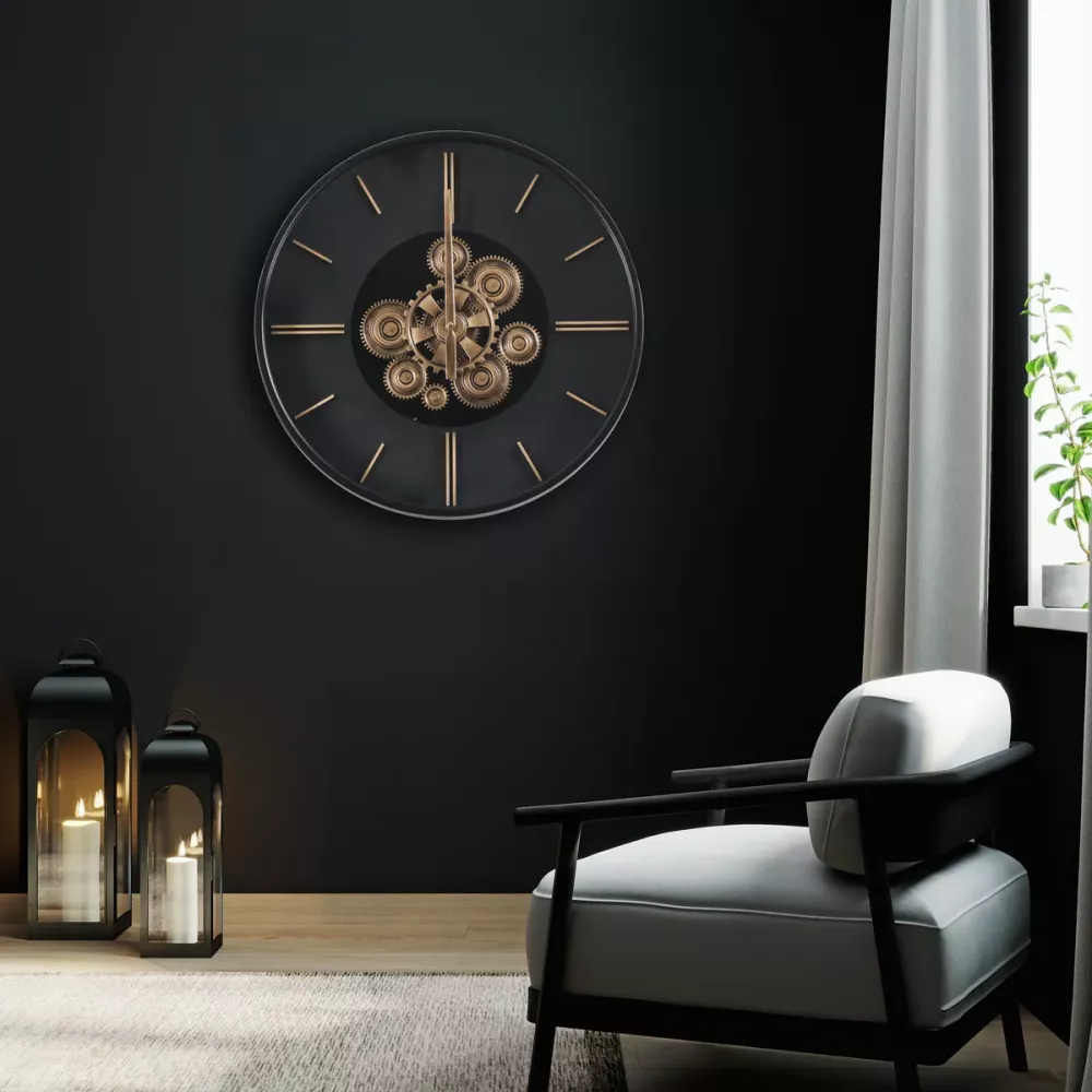 Klokke Vegg Motion Gear Clock