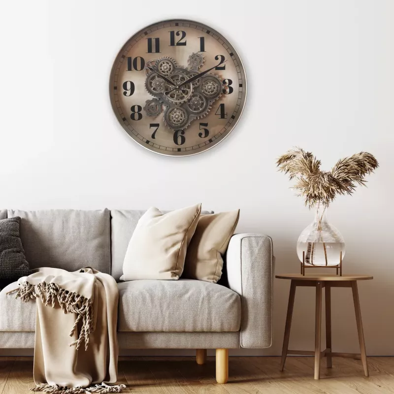 Klokke Vegg Motion Gear Clock