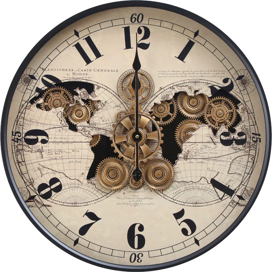 Klokke Vegg Motion Gear Clock