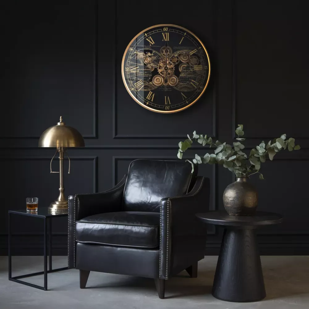 Klokke Vegg Motion Gear Clock