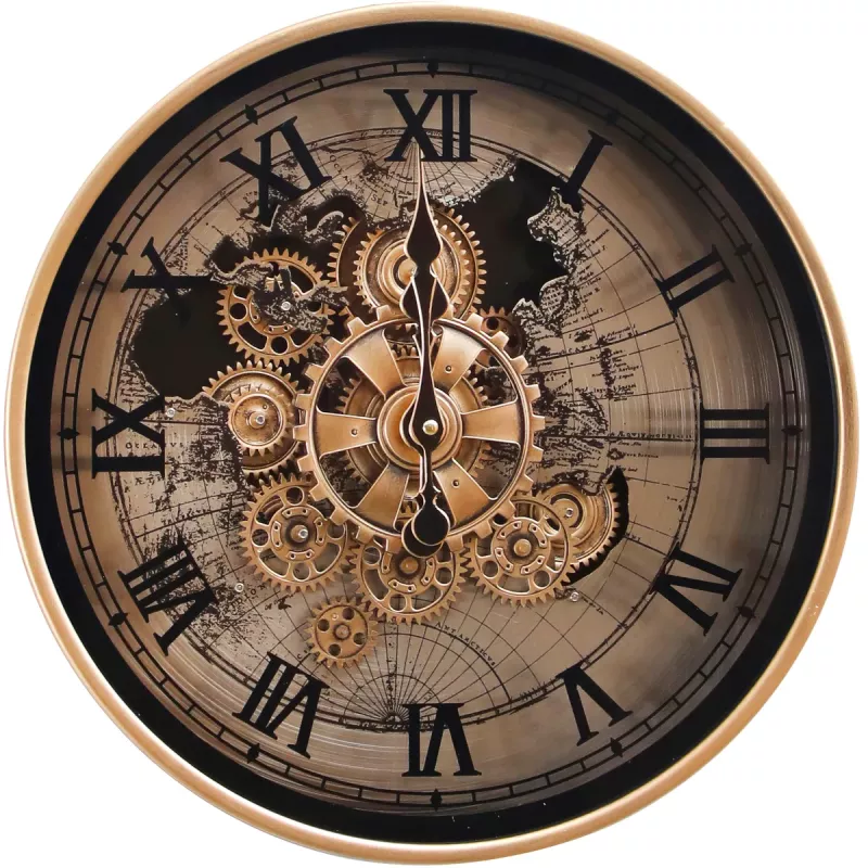 Klokke Vegg Motion Gear Clock