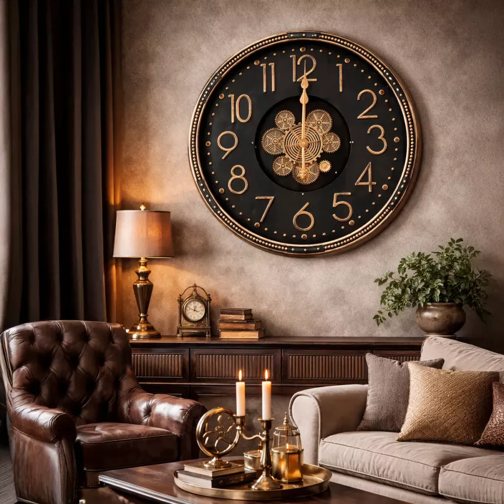 Klokke Vegg Motion Gear Clock