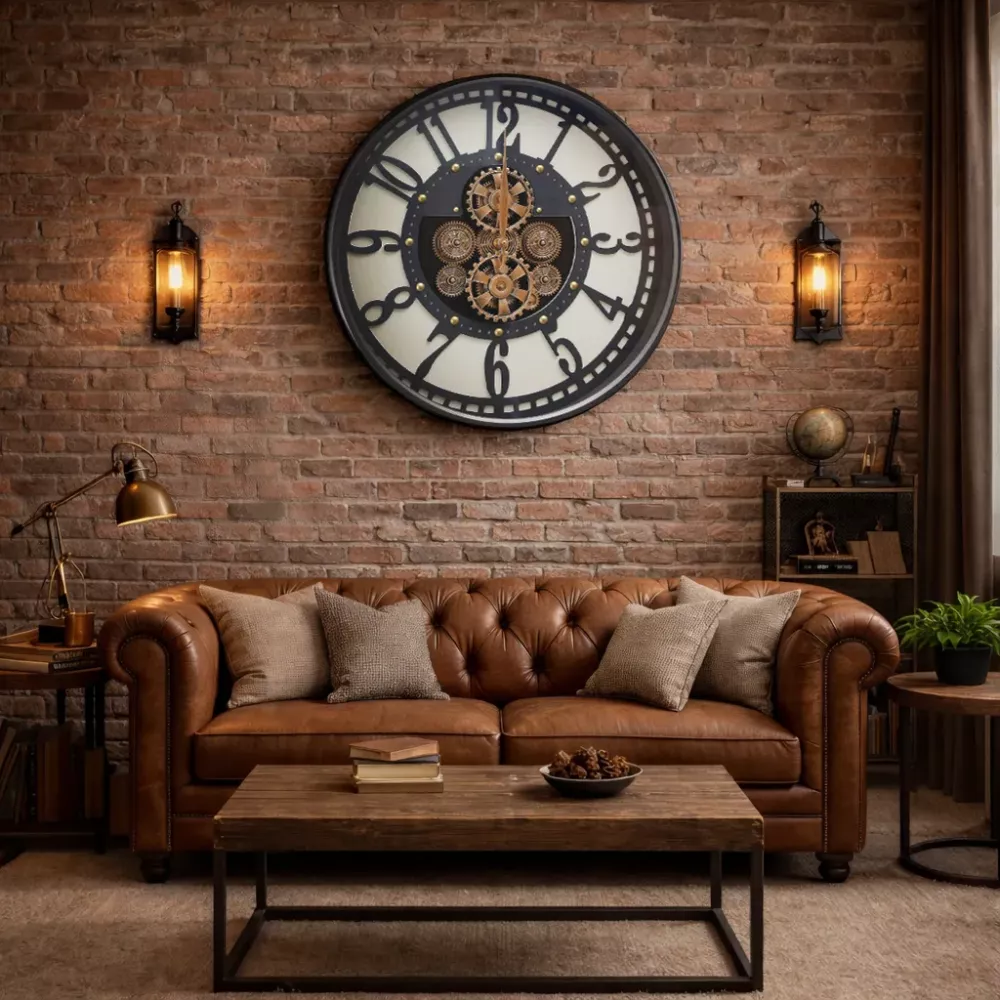Klokke Vegg Motion Gear Clock