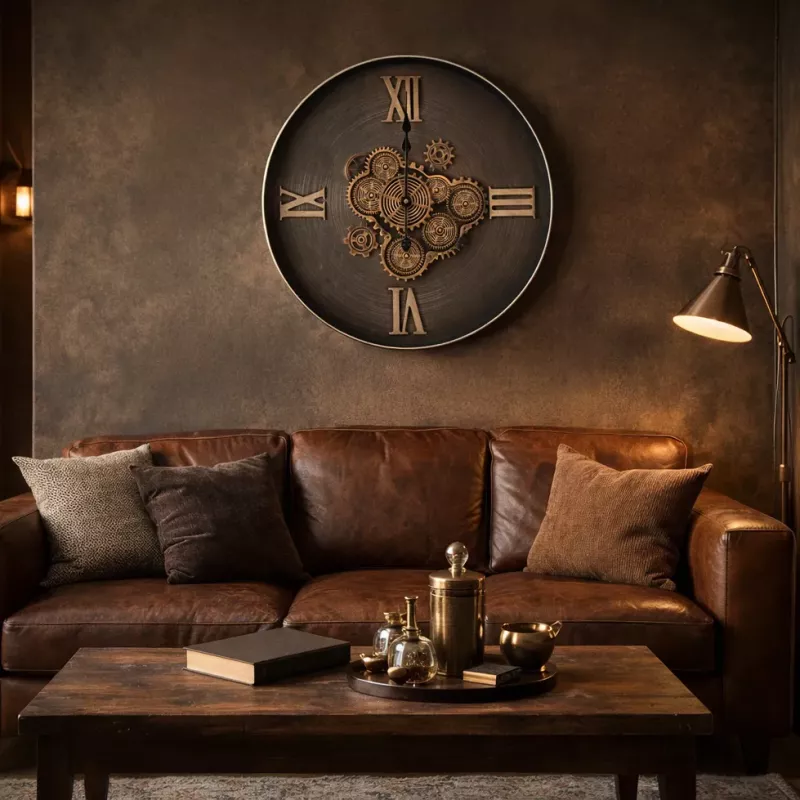 Klokke Vegg Motion Gear Clock