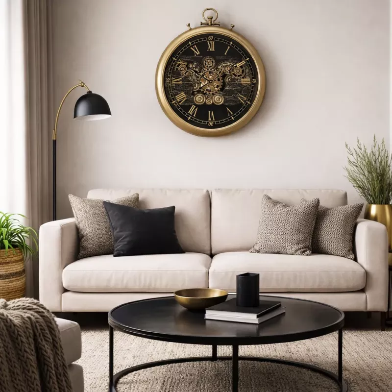 Klokke Vegg Motion Gear Clock