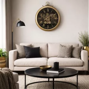 Klokke Vegg Motion Gear Clock