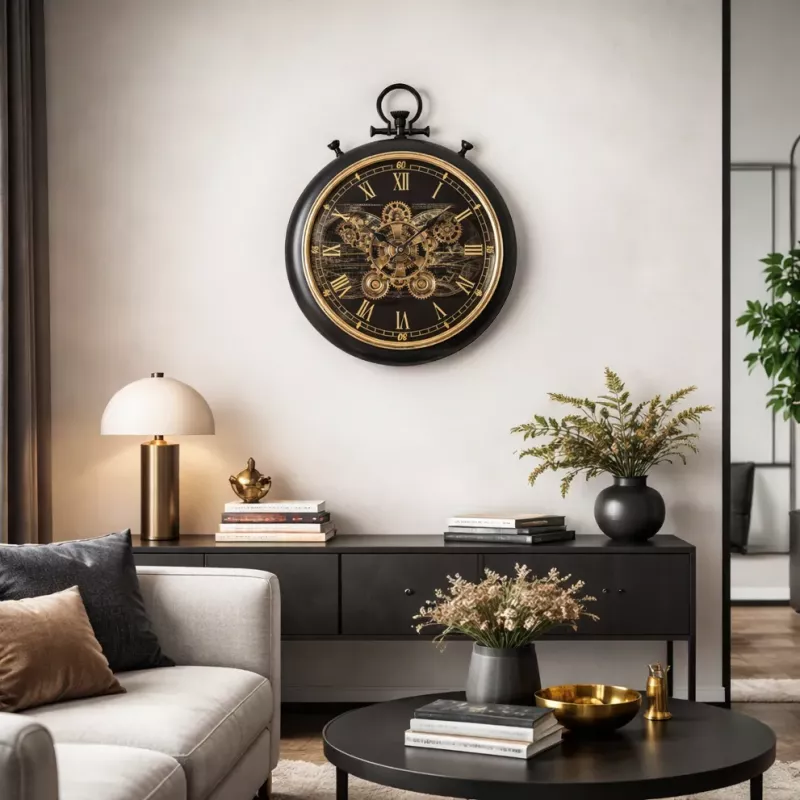 Klokke Vegg Motion Gear Clock