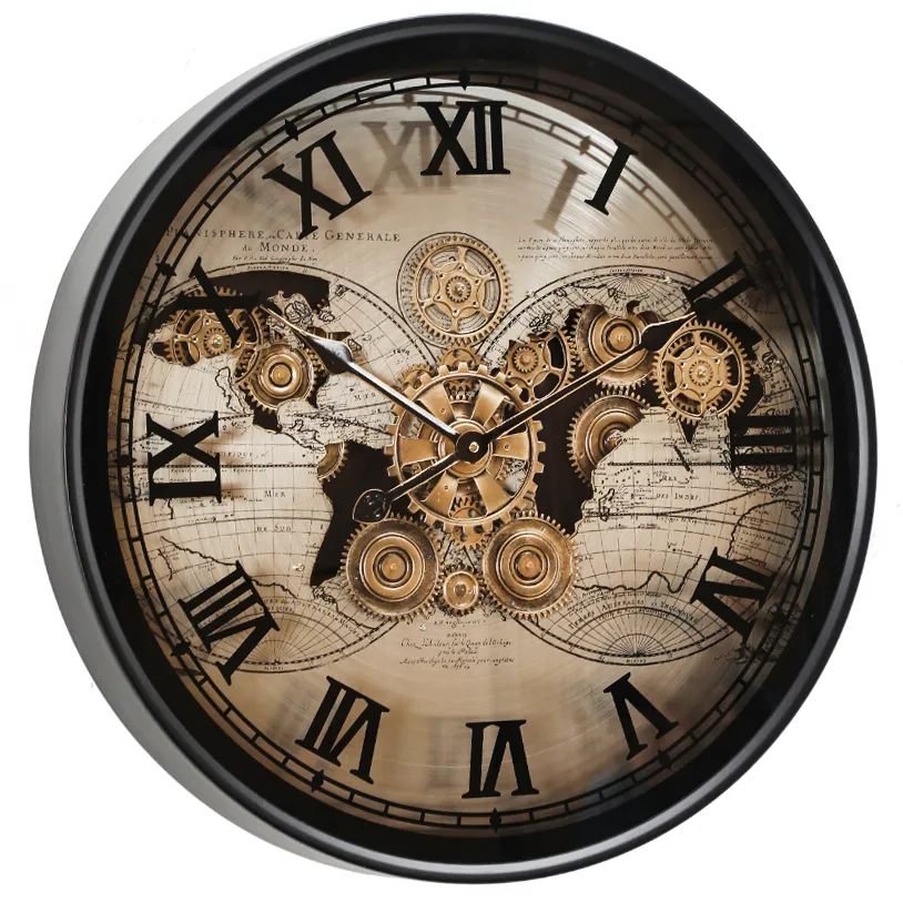 Klokke Vegg Motion Gear Clock