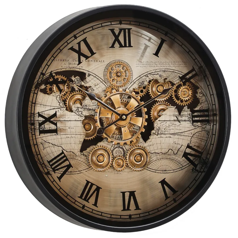 Klokke Vegg Motion Gear Clock