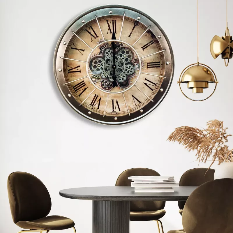 Klokke Vegg Motion Gear Clock