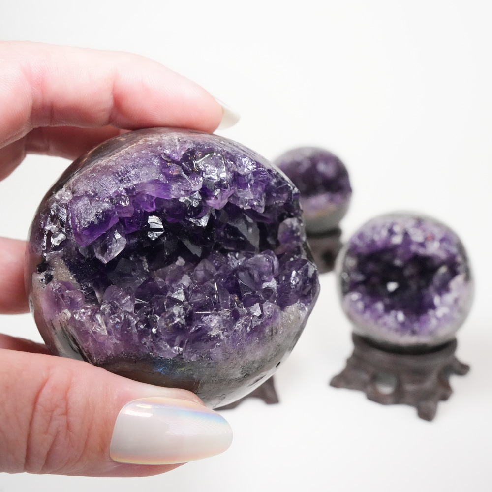 Kristall Ametist Klot Geod S