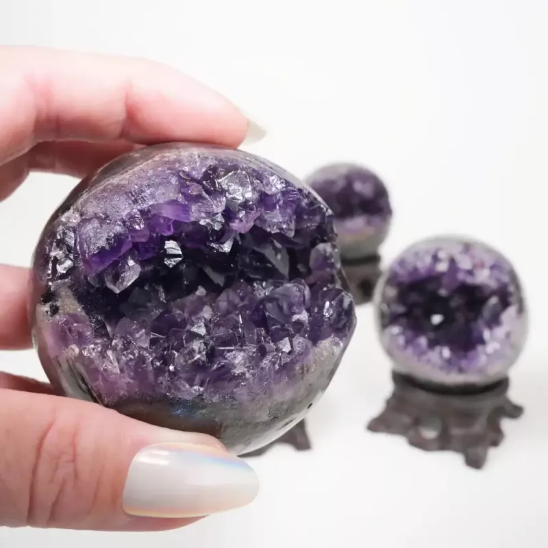 Kristall Ametist Klot Geod S