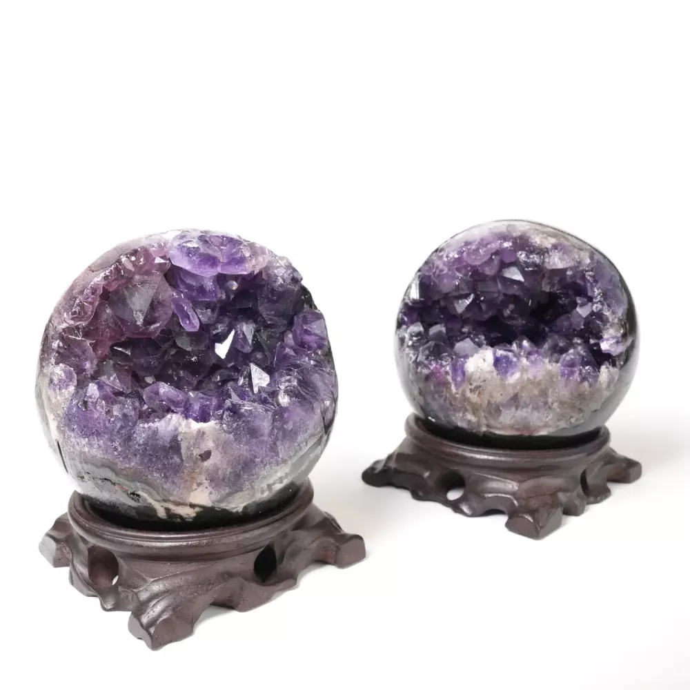 Krystall Ametyst Kugle Geode L
