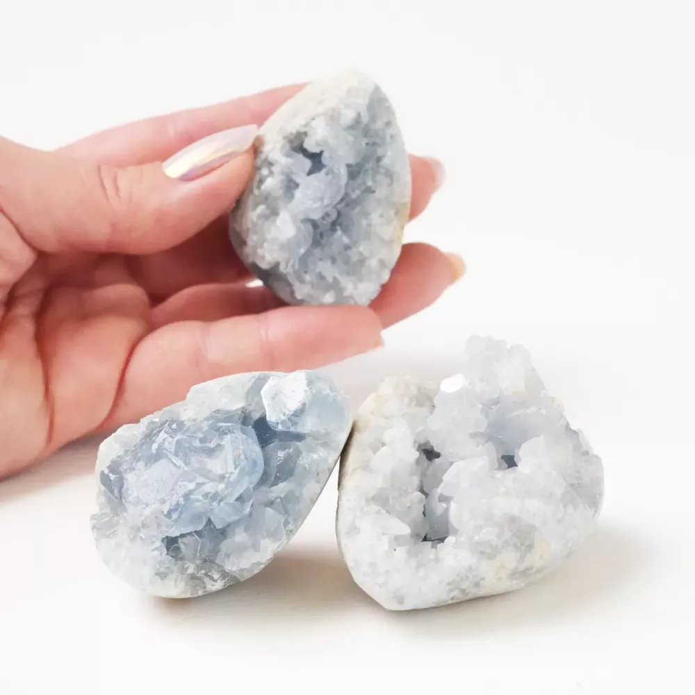 Krystall Kluster Geode Celestitt