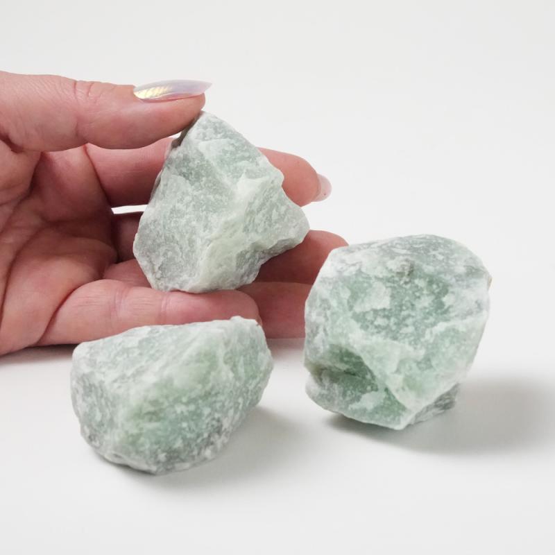 Kristall Rå Grön Aventurin