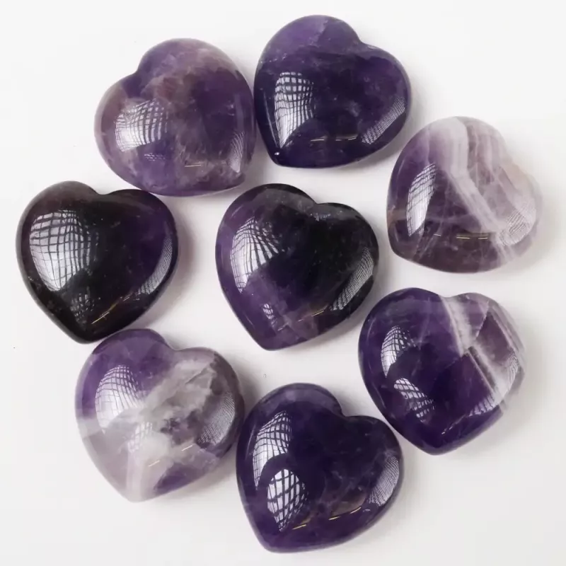 Kristall Hjärta Ametist