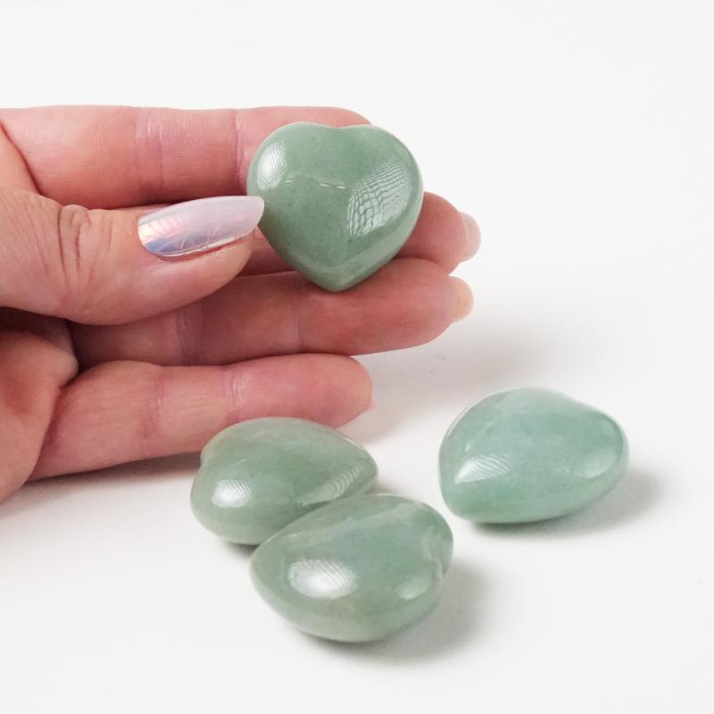 Kristall Hjärta Grön Aventurin