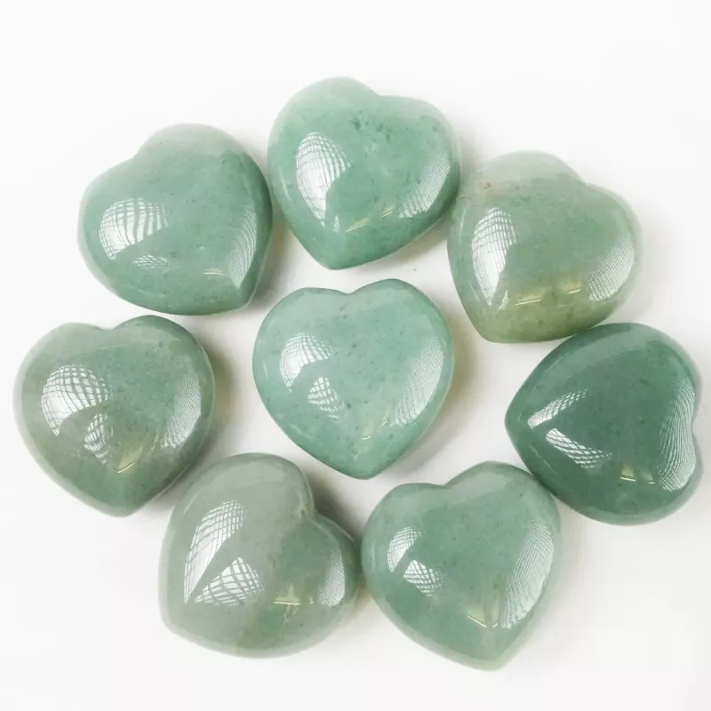 Krystall Hjerte Grønn Aventurin