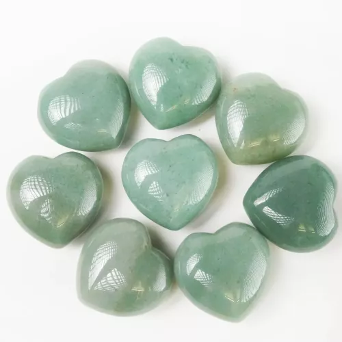 Kristall Hjärta Grön Aventurin