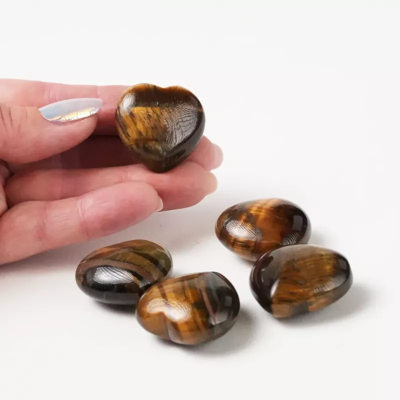 Krystall Hjerte Tigerøye