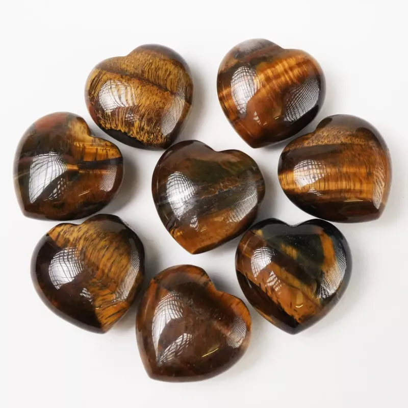 Krystall Hjerte Tigerøye