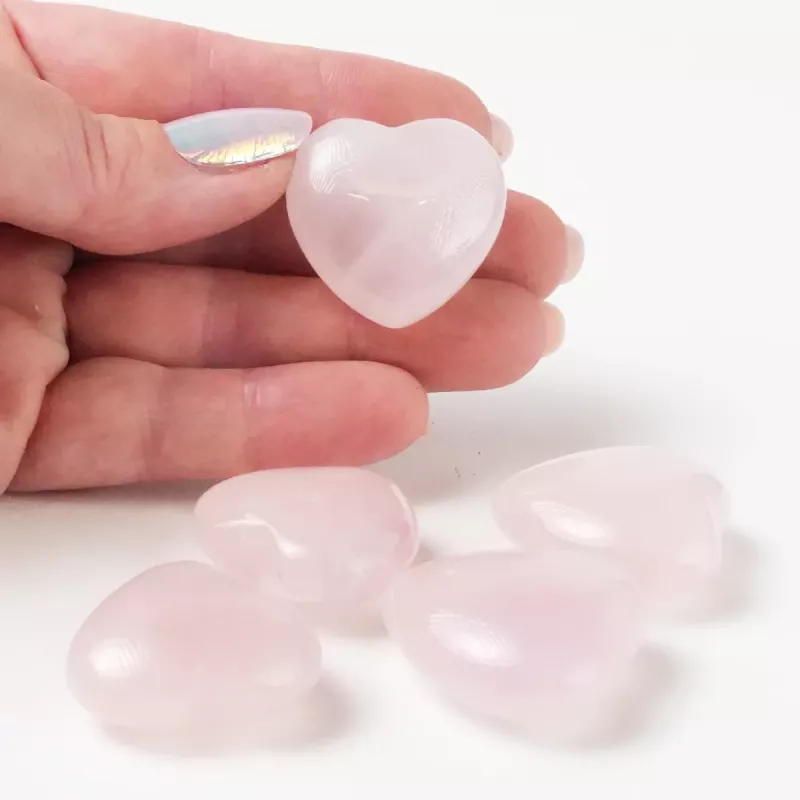 Krystall Hjerte Rosenkvarts