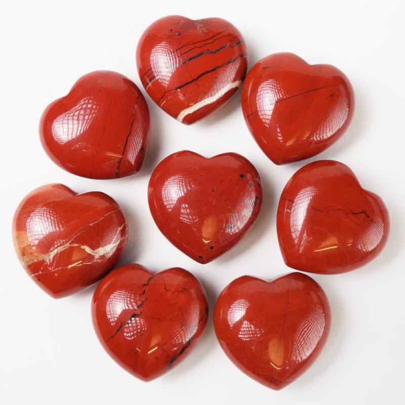 Kristall Hjärta Röd Jaspis