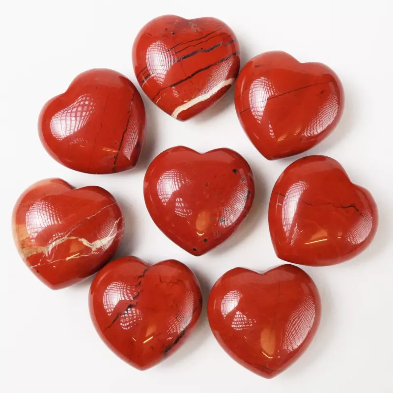 Krystall Hjerte Rød Jaspis