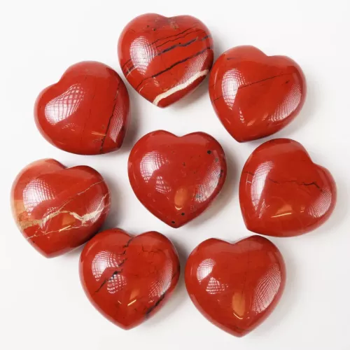 Kristall Hjärta Röd Jaspis