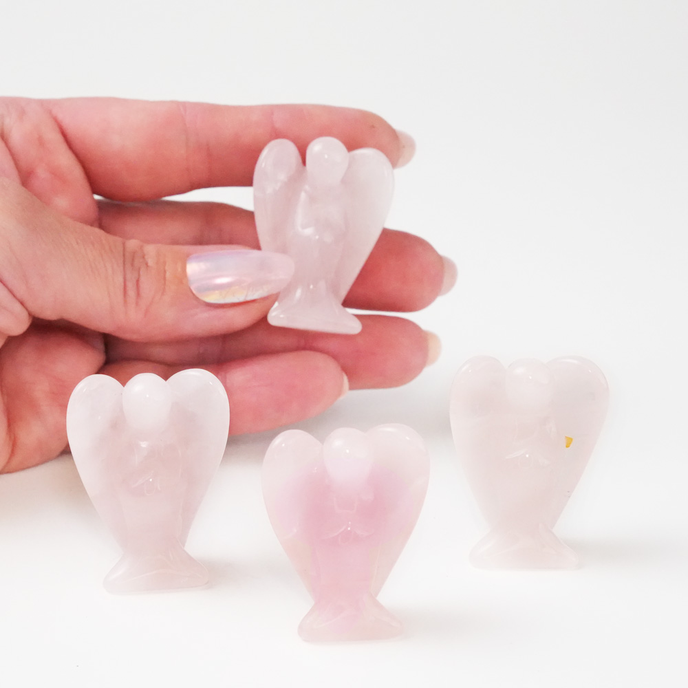 Krystall Engel Rosenkvarts