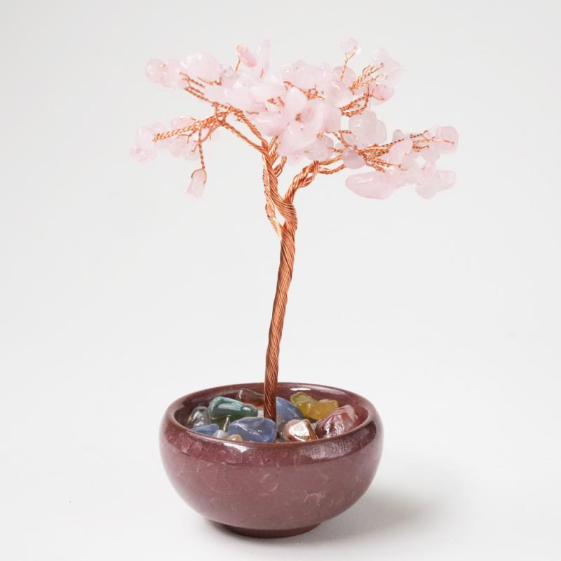 Kristall Rosenkvarts Tree of Life