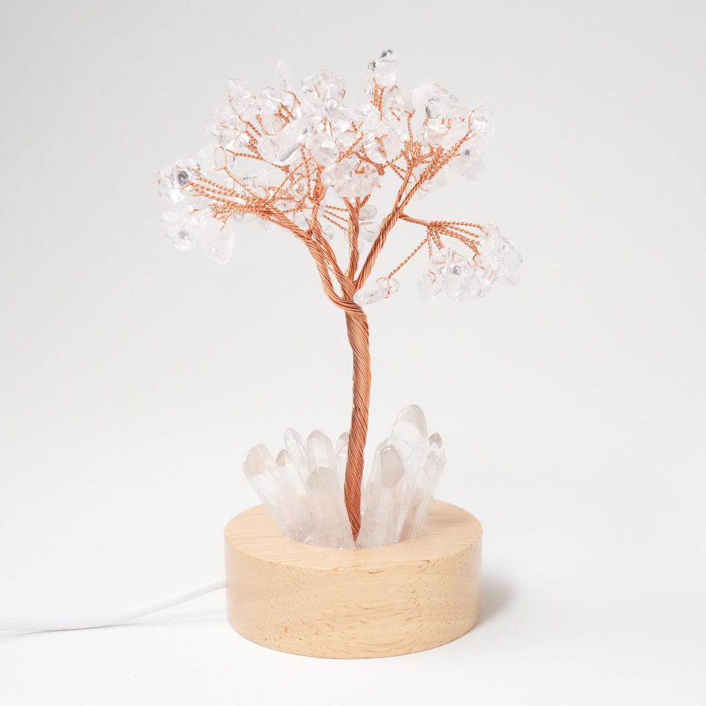 Kristall Bergkristall LED Tree of Life