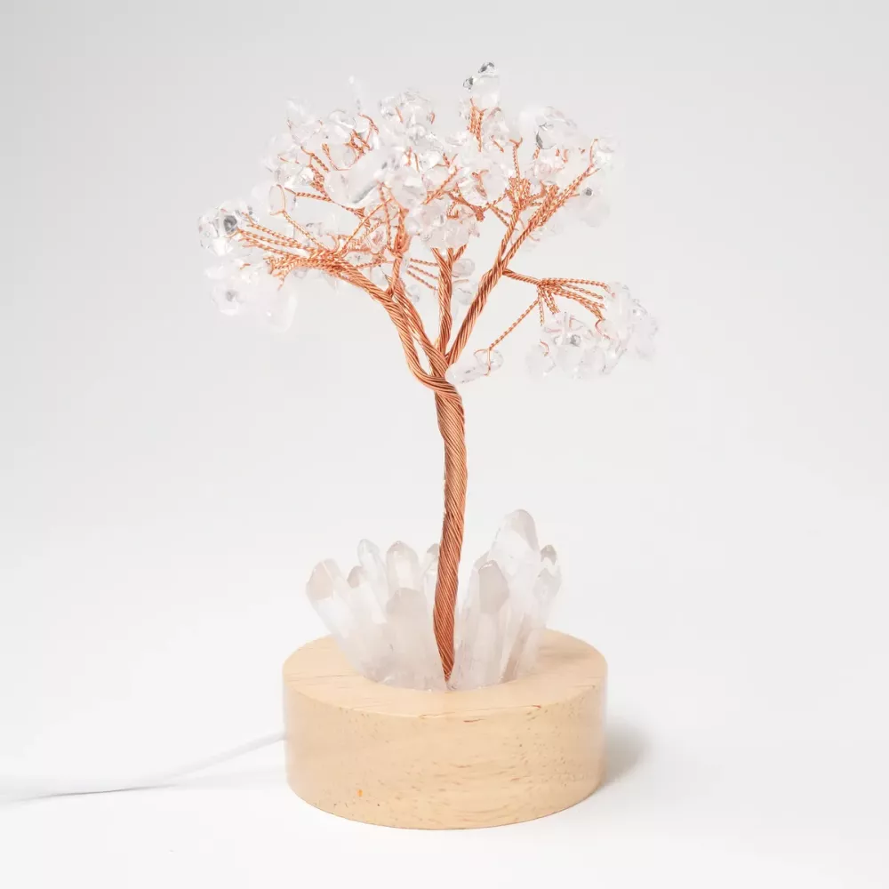 Krystall Bergkrystall LED Tree of Life