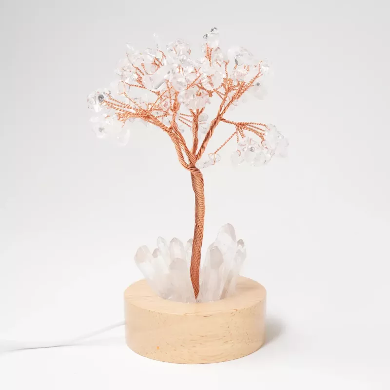 Krystall Bergkrystall LED Tree of Life