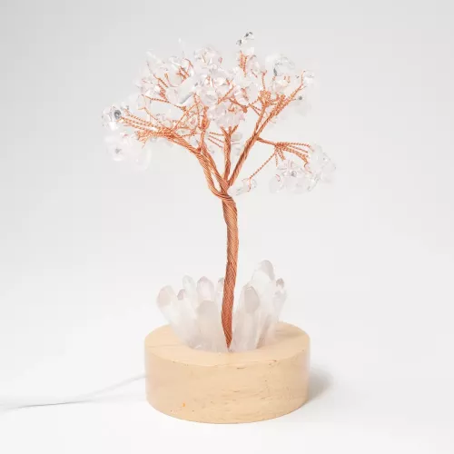 Kristall Bergkristall LED Tree of Life