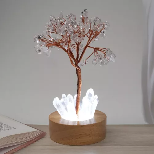 Kristall Bergkristall LED Tree of Life