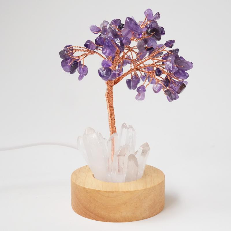 Kristall Ametist LED Tree of Life