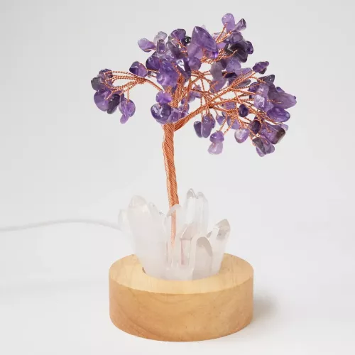 Kristall Ametist LED Tree of Life