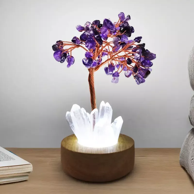 Kristall Ametist LED Tree of Life