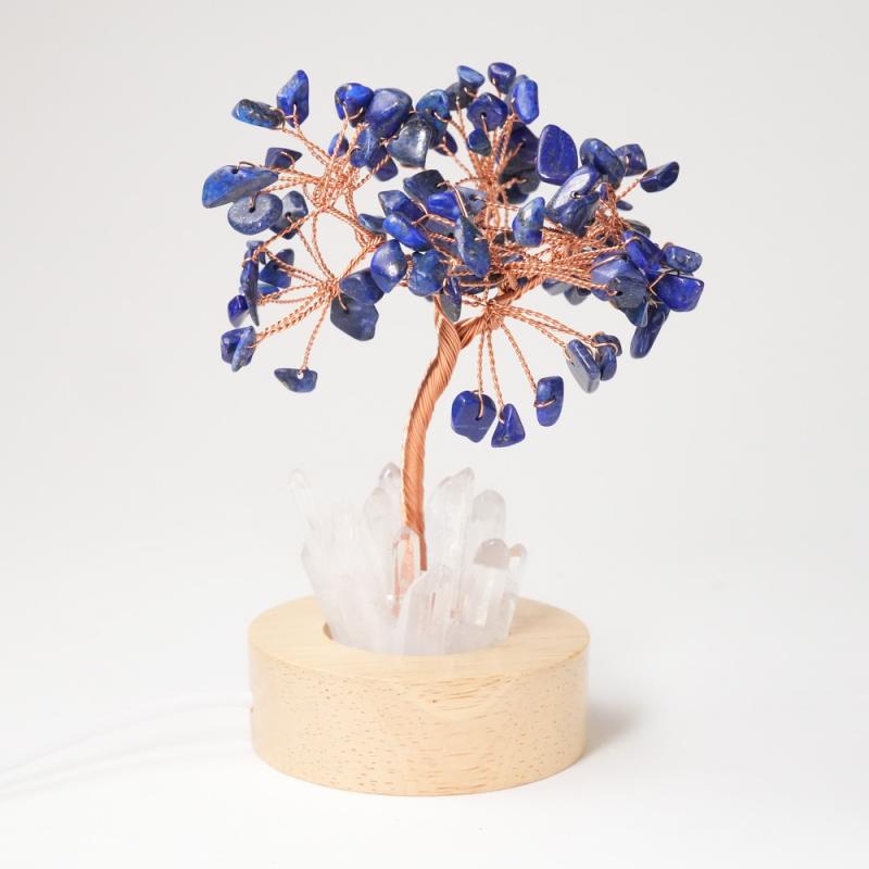 Kristall Lapis Lazuli LED Tree of Life